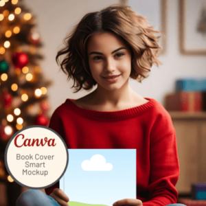 KDP Book Cover Smart Mockup Canva Template with PLR – Editable for Realistic Book Advertising