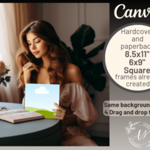 KDP Book Mockup Canva Template with PLR – Editable for Self-Publishing Authors