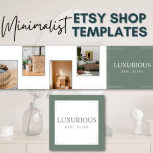 Minimalist Etsy Shop Canva Templates with PLR – Editable Designs for Professional Branding