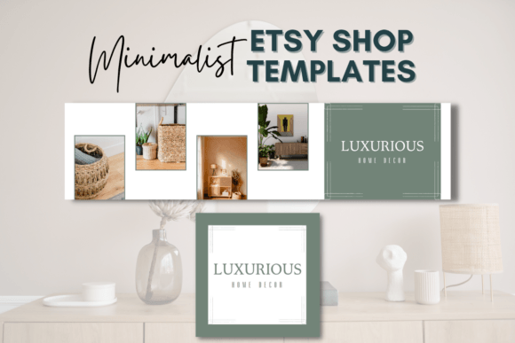 Minimalist Etsy Shop Canva Templates with PLR – Editable Designs for Professional Branding