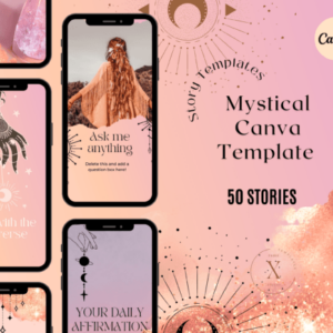 Mystical Boho Stories Canva Template – Editable Templates with PLR