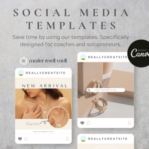 Jewelry Social Media Posts – Editable Canva Templates with PLR Rights