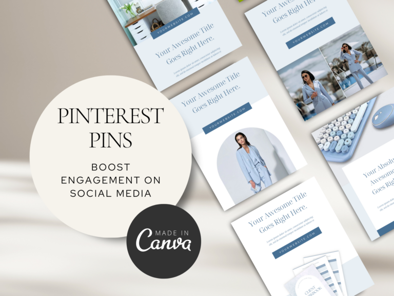 Pinterest Pins Editable Canva Templates – Customizable Designs with PLR