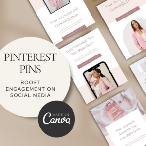 Pinterest Pins Canva Templates Editable – Eye-Catching Designs with PLR