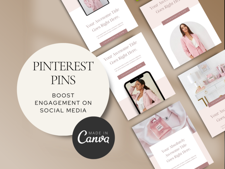 Pinterest Pins Canva Templates Editable – Eye-Catching Designs with PLR