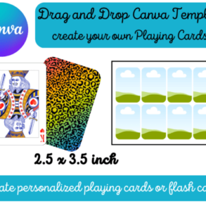 Playing Card Canva Template with PLR – Customizable Template for Personal Designs and Mockups