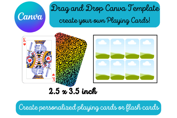 Playing Card Canva Template with PLR – Customizable Template for Personal Designs and Mockups