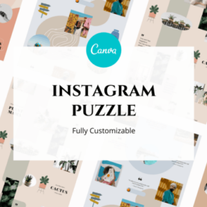 Instagram Puzzle Templates – Editable Canva Templates with PLR Rights