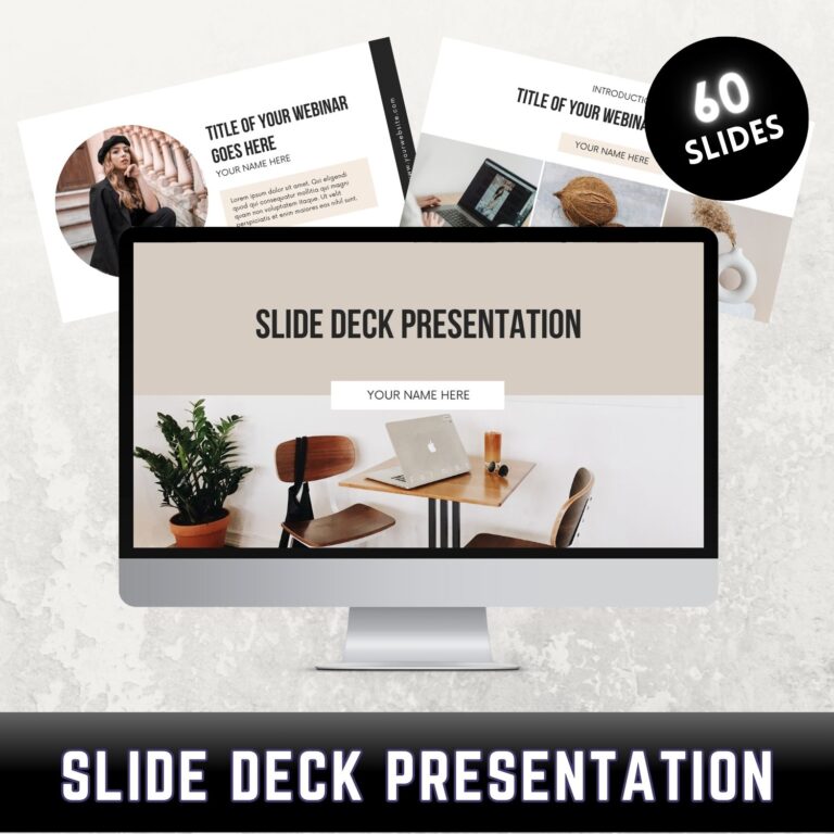 Slide Deck Presentation – 60 Editable Canva Templates with PLR Rights