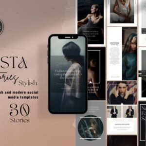 Stylish Canva Social Media Templates – Editable Instagram Story Templates with PLR
