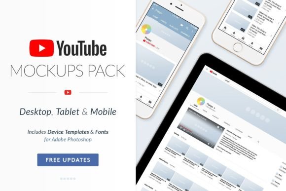 YouTube Social Media Mockups Pack – Editable Canva Templates with PLR Rights