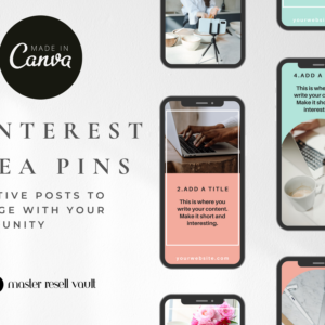 Pinterest Idea Pins – Editable Canva Templates with PLR Rights