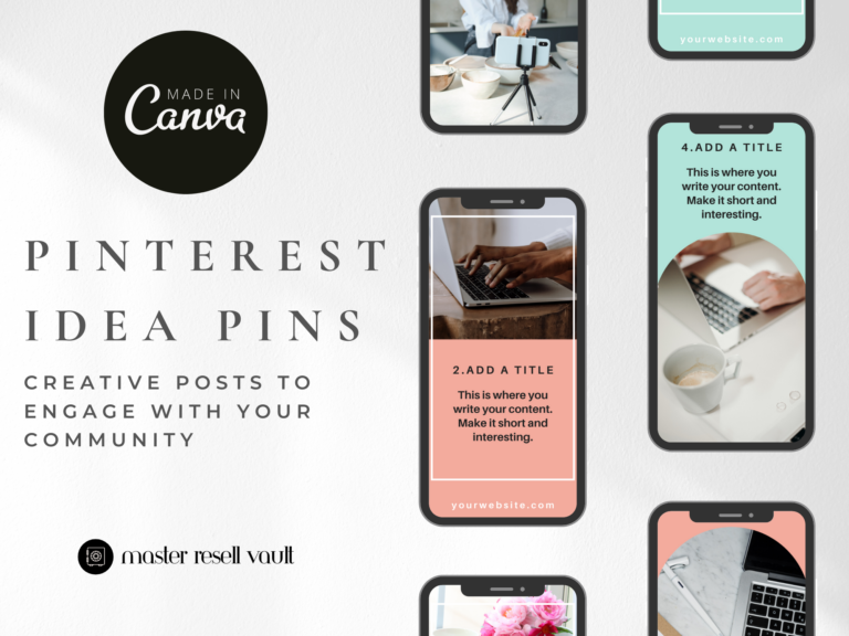 Pinterest Idea Pins – Editable Canva Templates with PLR Rights