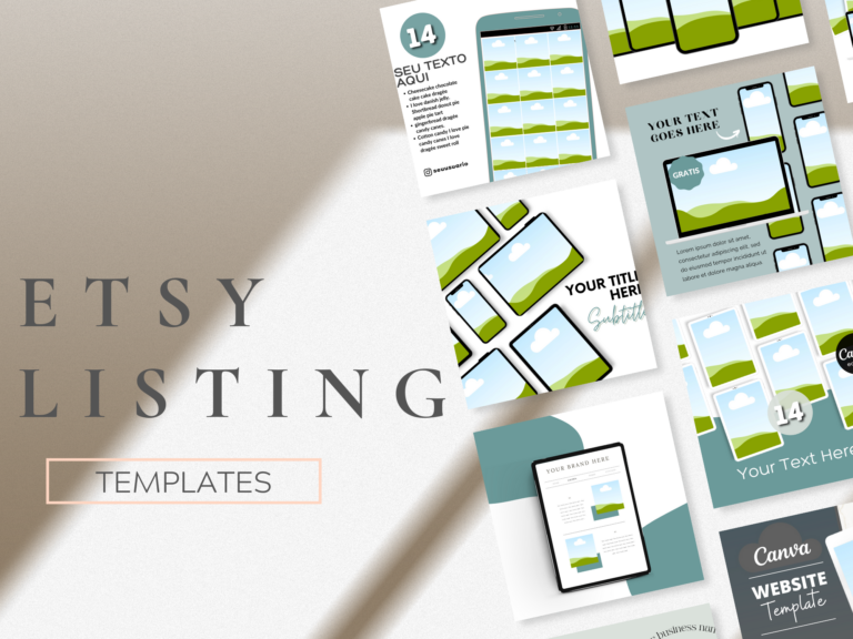 Etsy Device Listing Canva Templates with PLR – Editable Mockups for Digital and Printable Products