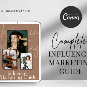 Influencer Marketing Guide – Editable Canva Template with PLR Rights