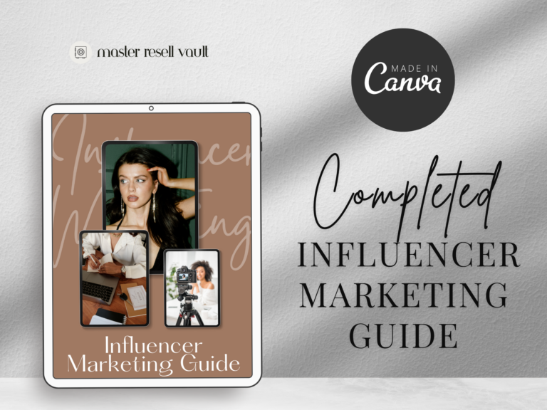 Influencer Marketing Guide – Editable Canva Template with PLR Rights