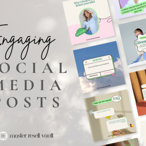 Engaging Instagram Posts – Editable Canva Templates with PLR Rights