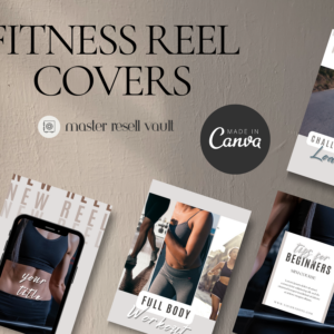 Fitness Reel Covers – Editable Canva Templates with PLR Rights