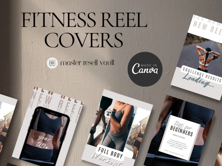 Fitness Reel Covers – Editable Canva Templates with PLR Rights