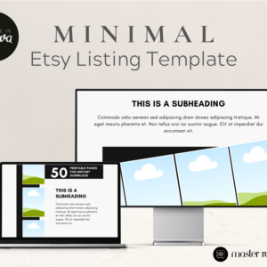 Minimal Etsy Listing Canva Templates with PLR – Editable Mockups for Digital and Printable Products