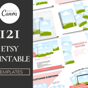 Etsy Printable Shop Canva Templates with PLR – Editable Mockups for Digital and Printable Products