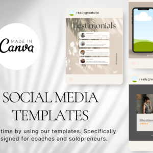 Testimonial Posts – Editable Canva Templates with PLR Rights