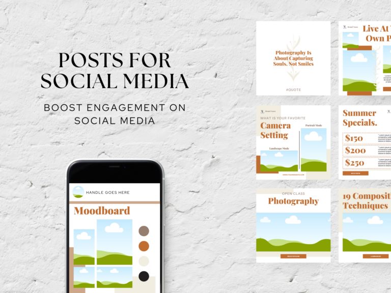 Photography Instagram Post Templates – Editable Canva Templates with PLR Rights