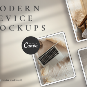 Modern Device Mockups Canva Templates – Editable Designs with PLR