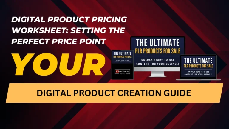 Digital Product Pricing Worksheet