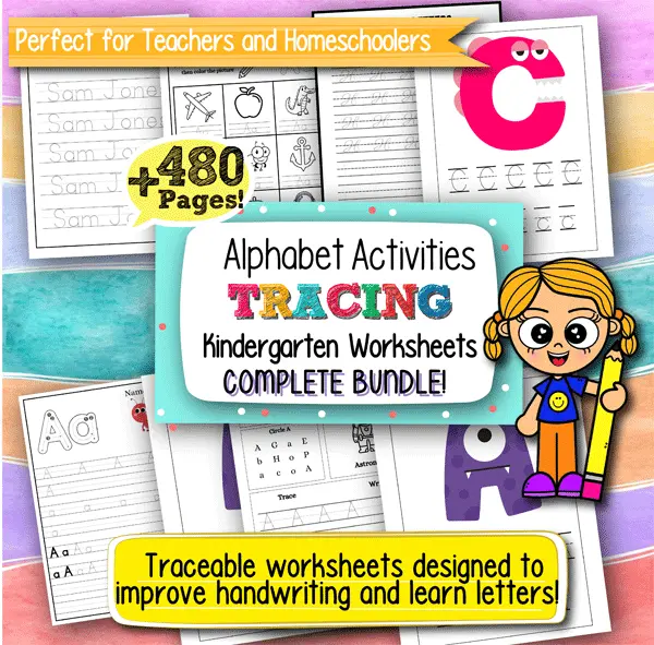 Alphabet Activities Tracing Kindergarten Worksheets – 480+ Printable Pages for Early Literacy Practice
