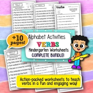 Alphabet Activities Verbs Kindergarten Worksheets – 10+ Printable Pages for Grammar Practice
