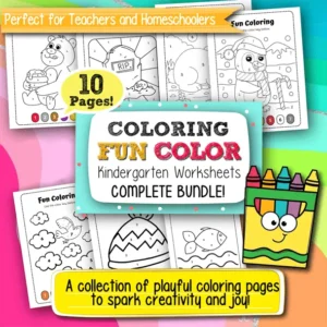 Coloring Fun Color Kindergarten Worksheets – 10 Printable Pages for Creative Learning