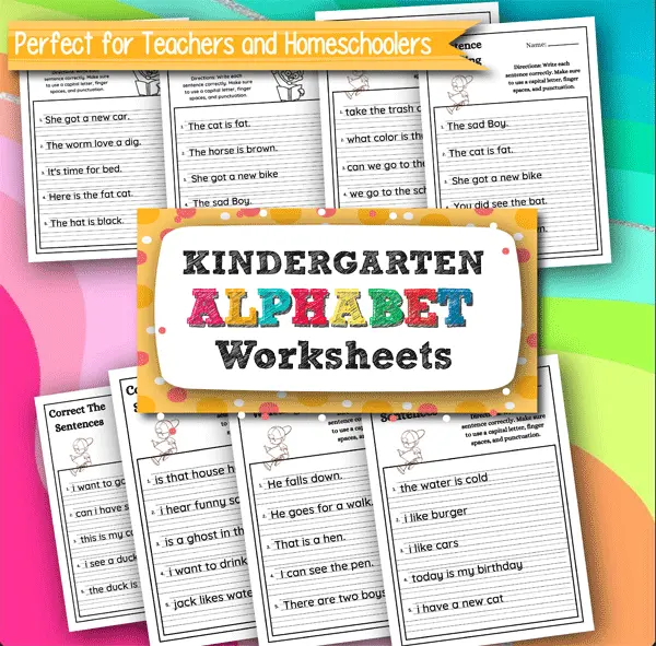 Alphabet Worksheets for Kindergarten