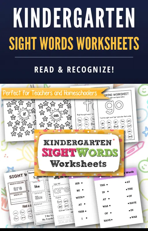 Benefits of Using Sight Words Worksheets for Kindergarten