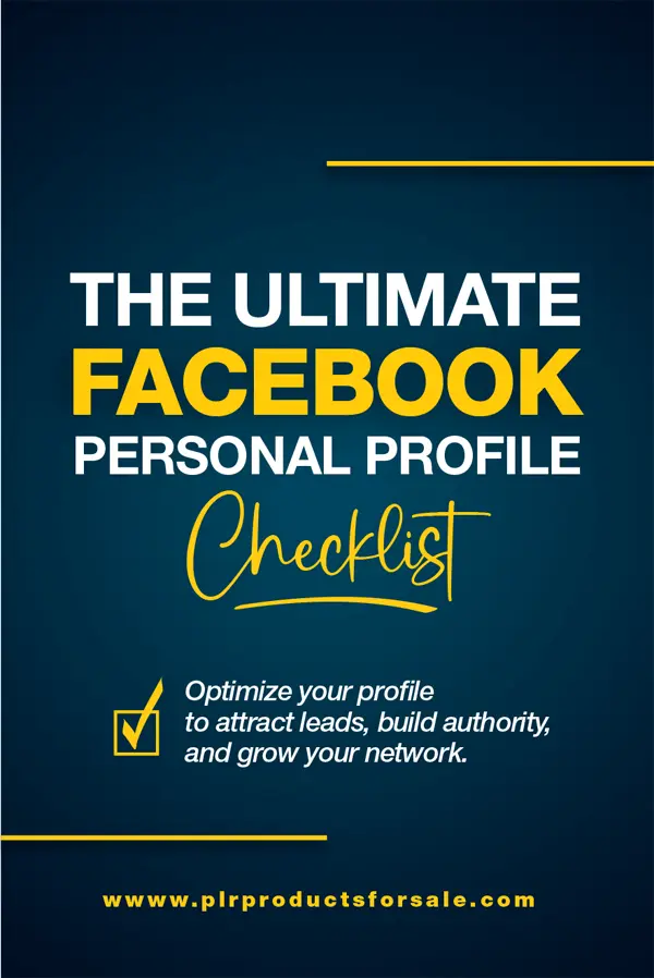 Facebook Personal Profile Checklist PDF