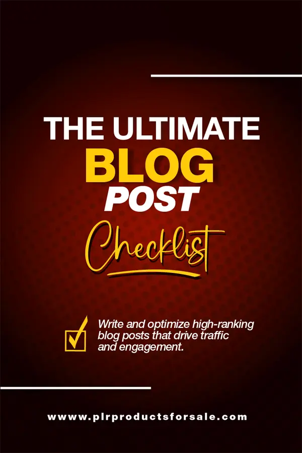 Free Blog Post Checklist
