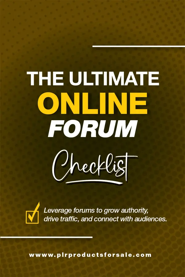 Free Online Online Forums Checklist