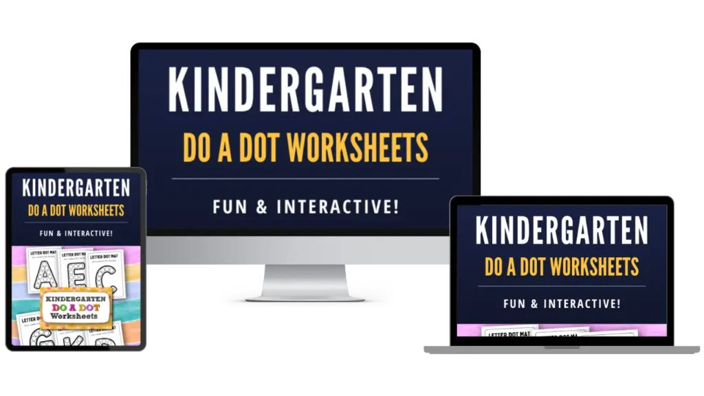 Kindergarten Do A Dot Worksheets