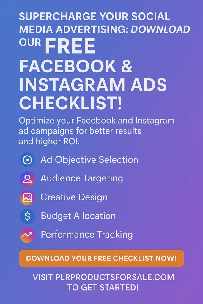 facebook and instagram ads checklist free