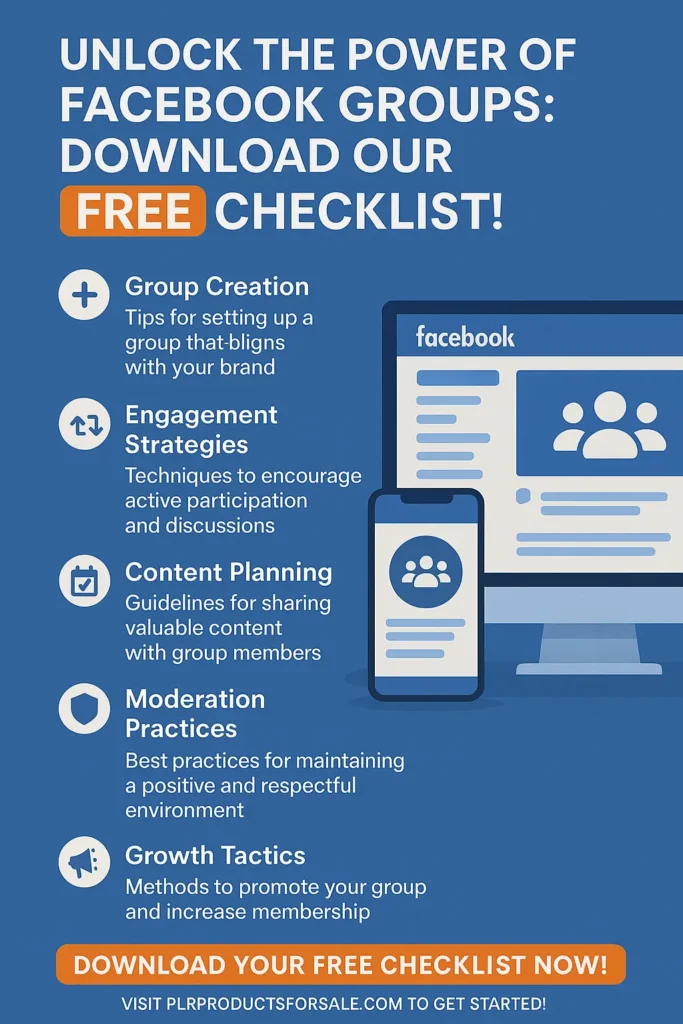 facebook groups checklist free