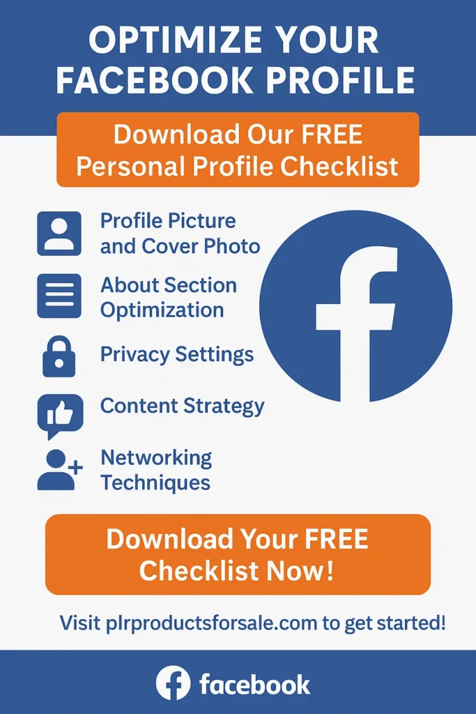 facebook personal profile checklist free