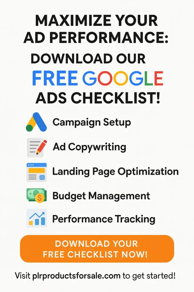 google ads checklist free