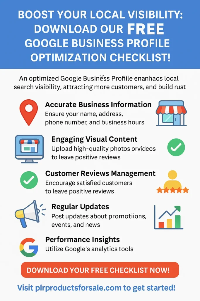 google business profile optimization checklist free