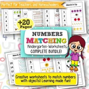 Matching Numbers Worksheets for Kindergarten – 20+ Printable Pages for Early Math Learning and Number Recognition