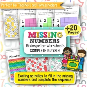Missing Numbers Worksheets for Kindergarten – 20+ Printable Pages for Early Math Learning and Number Sequencing