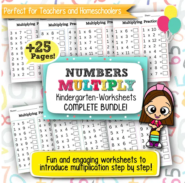 Multiply Numbers Worksheets for Kindergarten – 25+ Printable Pages for Early Math Learning