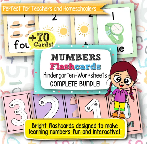 Number Flashcards for Kindergarten – 70+ Printable Cards for Early Math Learning and Number Recognition