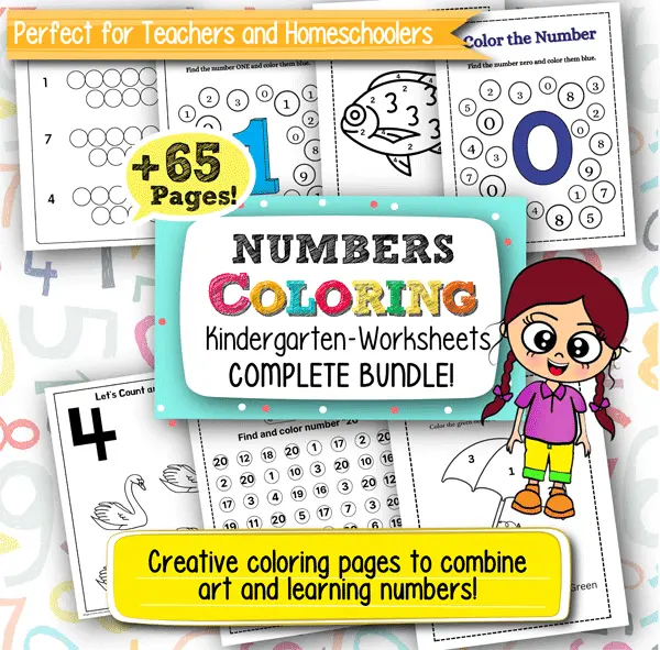 Numbers Coloring Worksheets for Kindergarten – 65+ Printable Pages for Early Math Learning and Creativity