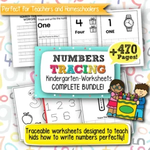 Numbers Tracing Worksheets for Kindergarten – 470+ Printable Pages for Early Math Learning and Handwriting Practice