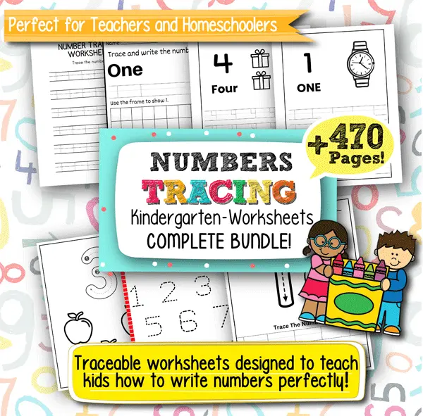Numbers Tracing Worksheets for Kindergarten – 470+ Printable Pages for Early Math Learning and Handwriting Practice